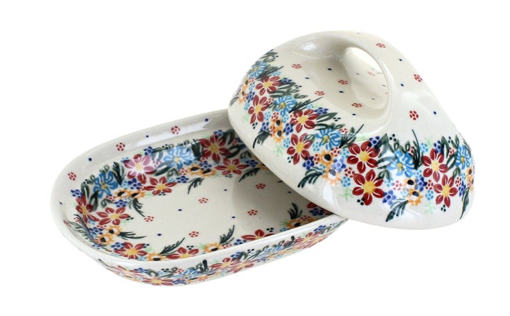 Detail image of Vena Tara Butter Dish — Polish Pottery