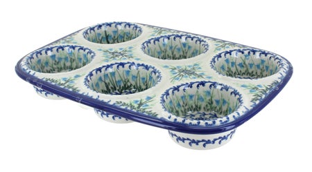 Vena Misty Muffin Pan — Polish Pottery