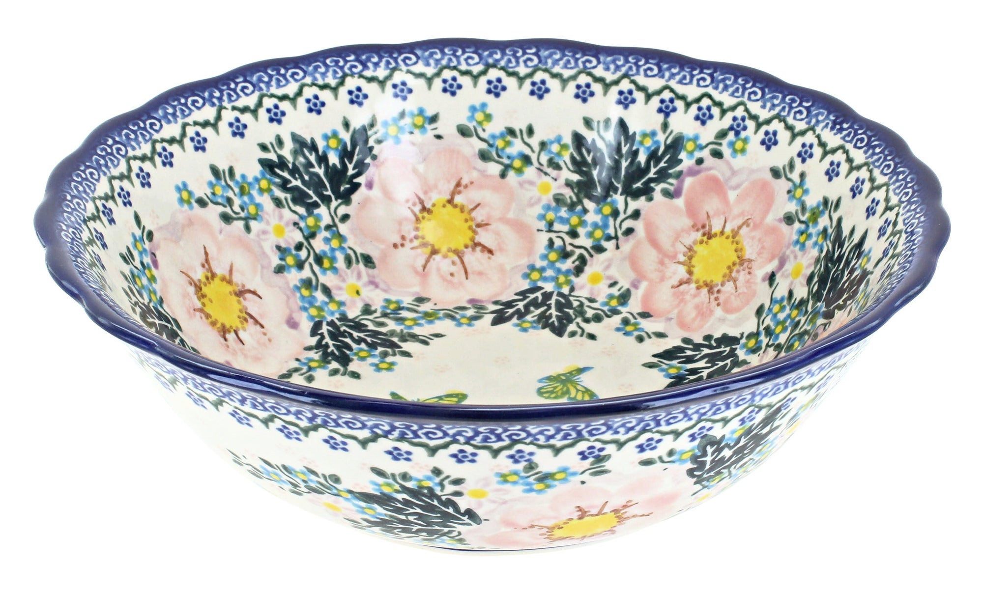 Vena Apple Blossom Large Serving Piece — Polish Pottery