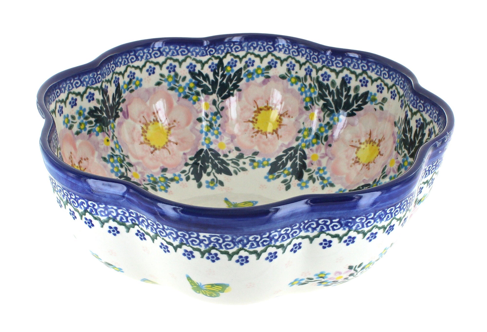 Vena Apple Blossom Large Serving Piece — Polish Pottery