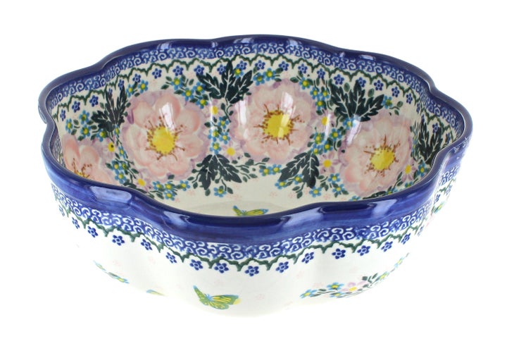 Vena Apple Blossom Large Serving Piece — Polish Pottery