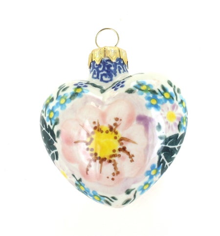 Vena Apple Blossom Christmas Ornament — Polish Pottery