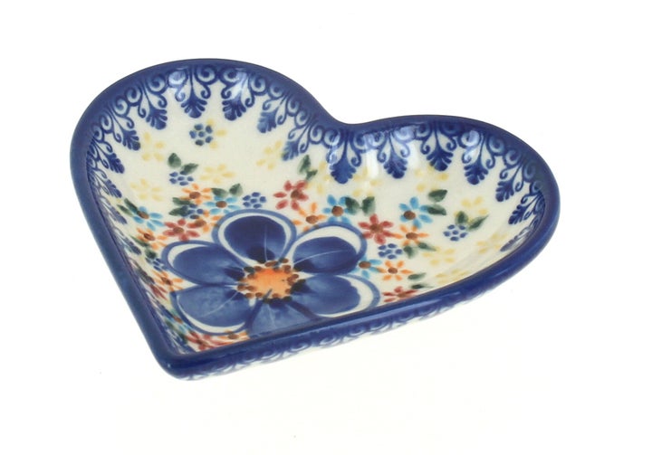 Vena Blue Dahlia Décor — Polish Pottery