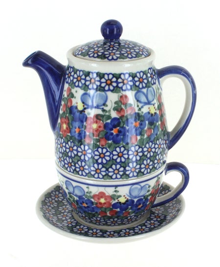 Vena Garden Butterfly Teapot — Polish Pottery