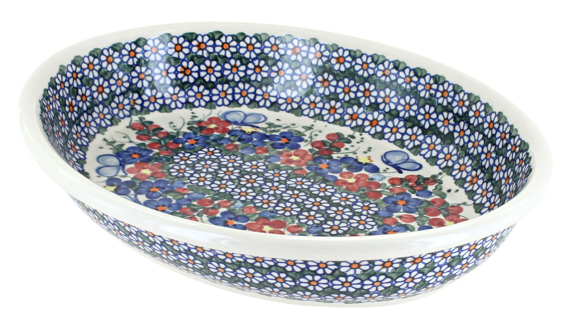 Vena Garden Butterfly Large Bakeware — Polish Pottery