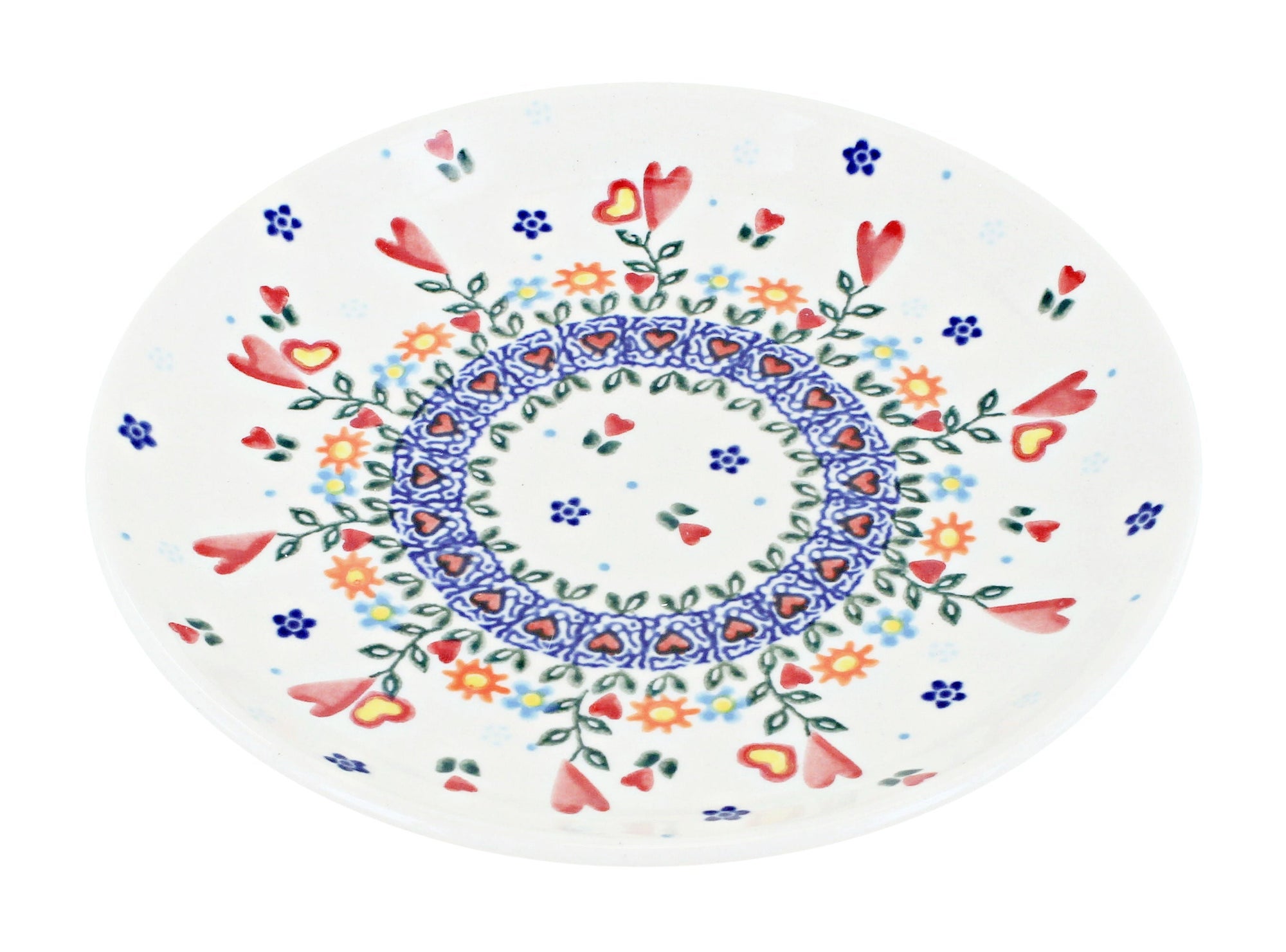 Vena Hearts & Flowers Dining Plates & Bowls — Polish Pottery