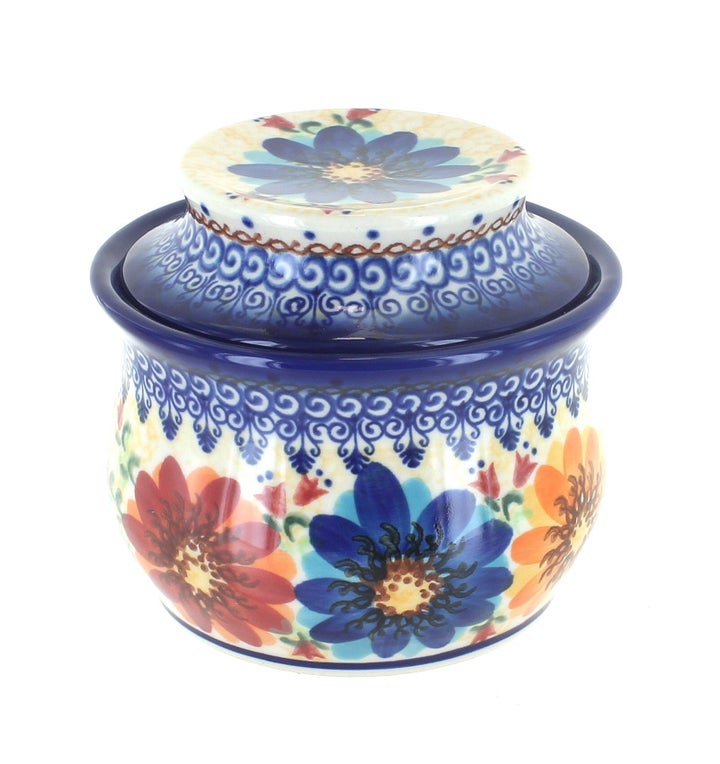 Vena Autumn Burst Butter Dish — Polish Pottery
