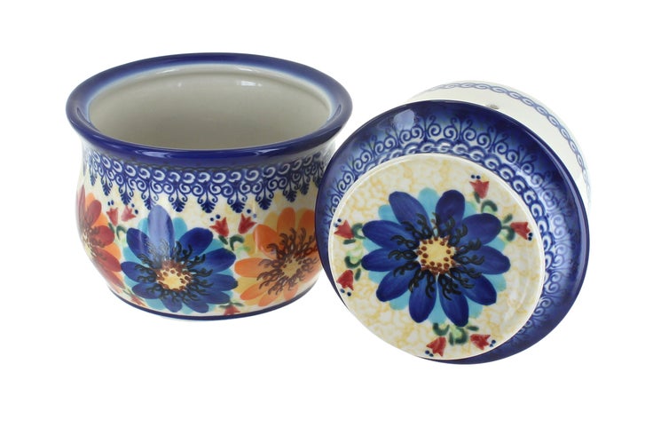 Detail image of Vena Autumn Burst Butter Dish — Polish Pottery