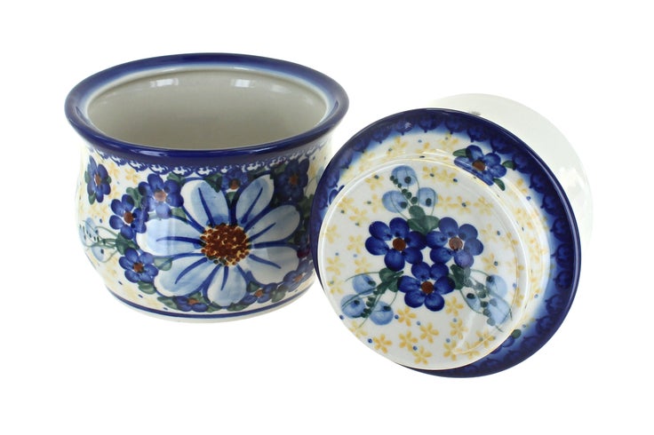 Detail image of Vena Daisy Surprise Butter Dish — Polish Pottery