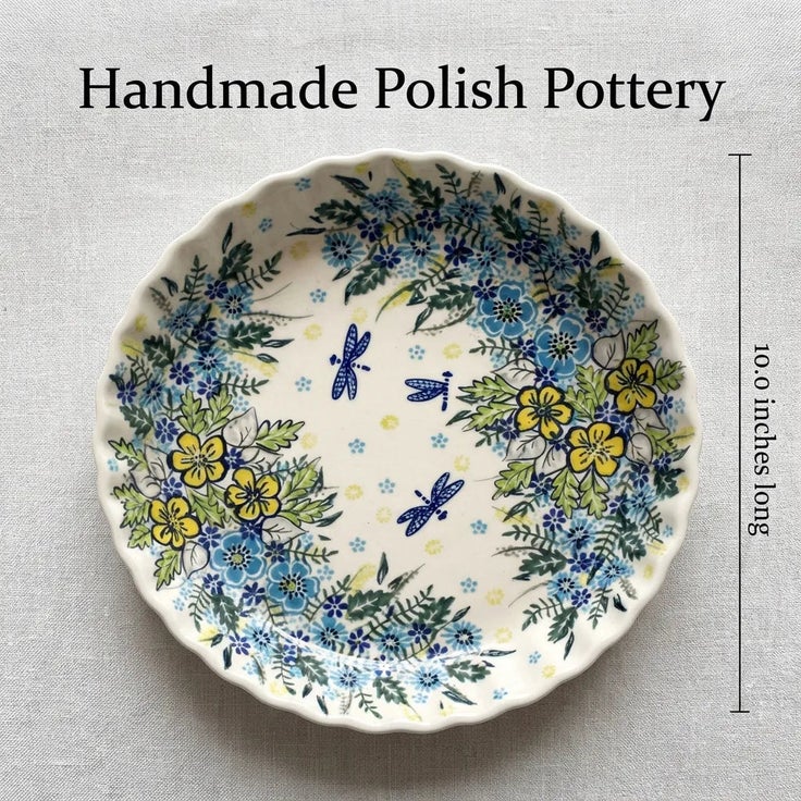 Detail image of Vena Alyssa Pie Plate — Polish Pottery
