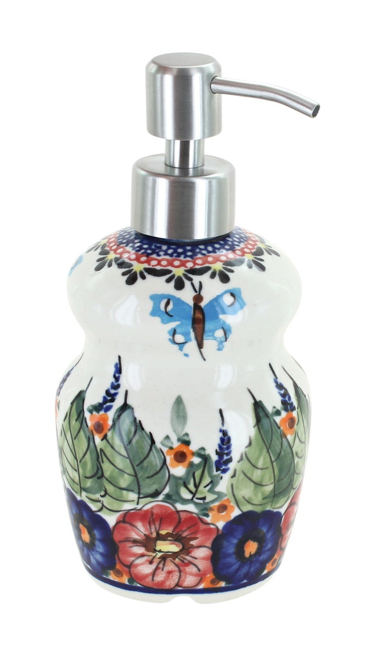 Zaklady Floral Butterfly Bathroom Accessories — Polish Pottery