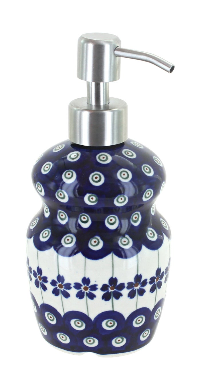 Zaklady Flowering Peacock Bathroom Accessories — Polish Pottery