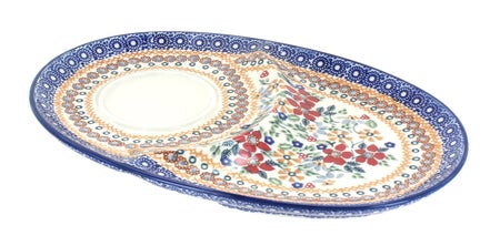 Manufaktura Red Daisy Dining Plates & Bowls — Polish Pottery