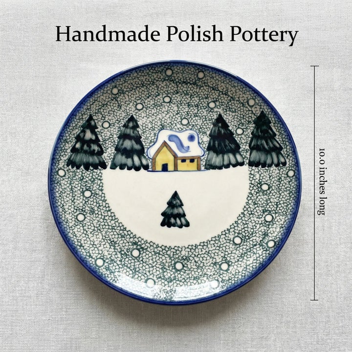 WR Unikat Winter Forest Dining Plates & Bowls — Polish Pottery