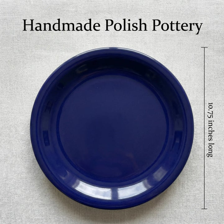 Zaklady Cobalt Dining Plates & Bowls — Polish Pottery