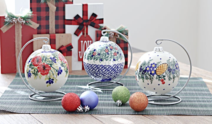WR Unikat Pinecone Large Christmas Ball — Polish Pottery