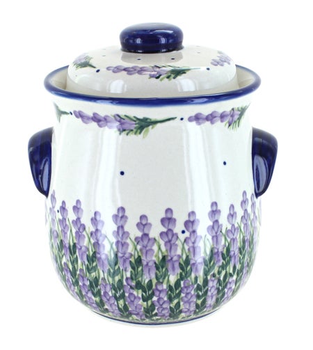WR Unikat Lavender Fields Counter Storage — Polish Pottery