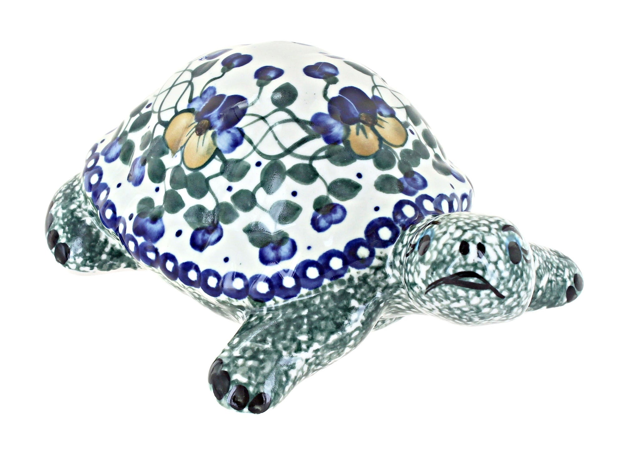 WR Unikat Pansies Figurine — Polish Pottery