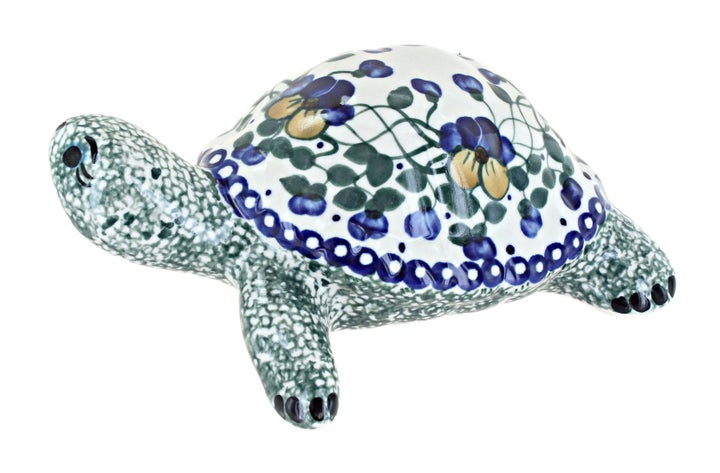 WR Unikat Pansies Figurine — Polish Pottery