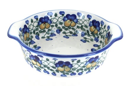 WR Unikat Pansies Medium Bakeware — Polish Pottery