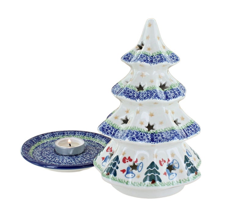 Detail image of Ceramika Artystyczna Winter Bells Luminary — Polish Pottery