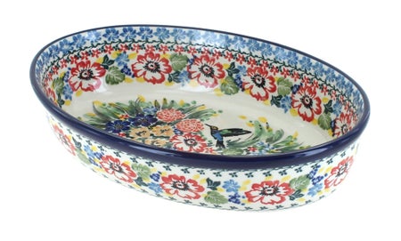 Ceramika Artystyczna Hummingbird Small Bakeware — Polish Pottery