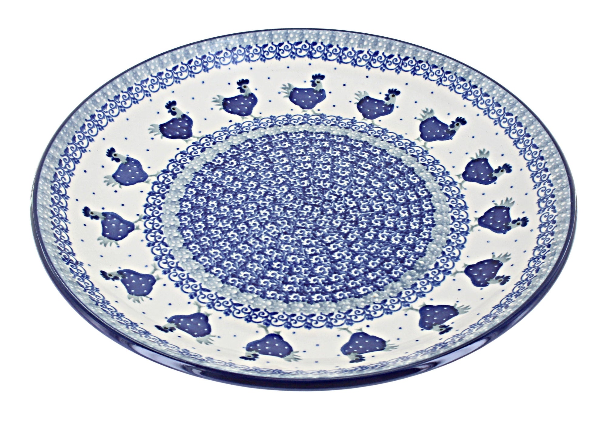 Ceramika Artystyczna Barnyard Rooster Dining Plates & Bowls — Polish Pottery