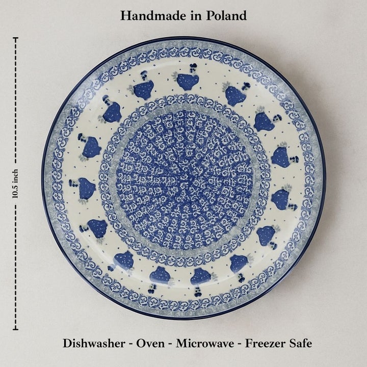 Ceramika Artystyczna Barnyard Rooster Dining Plates & Bowls — Polish Pottery