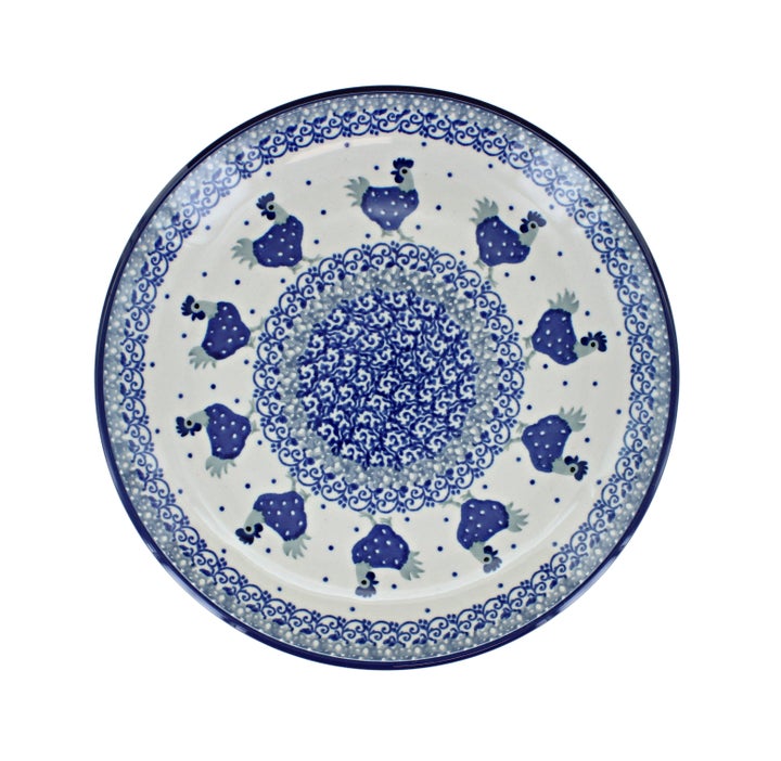 Ceramika Artystyczna Barnyard Rooster Dining Plates & Bowls — Polish Pottery