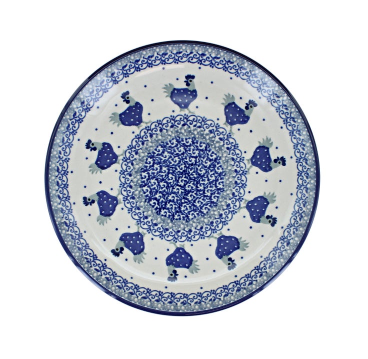 Detail image of Ceramika Artystyczna Barnyard Rooster Dining Plates & Bowls — Polish Pottery