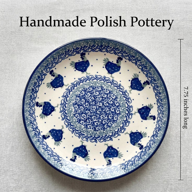 Detail image of Ceramika Artystyczna Barnyard Rooster Dining Plates & Bowls — Polish Pottery