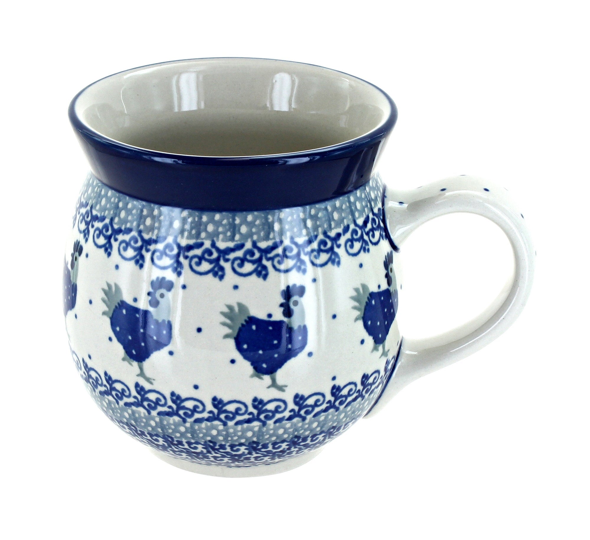 Ceramika Artystyczna Barnyard Rooster Mug — Polish Pottery