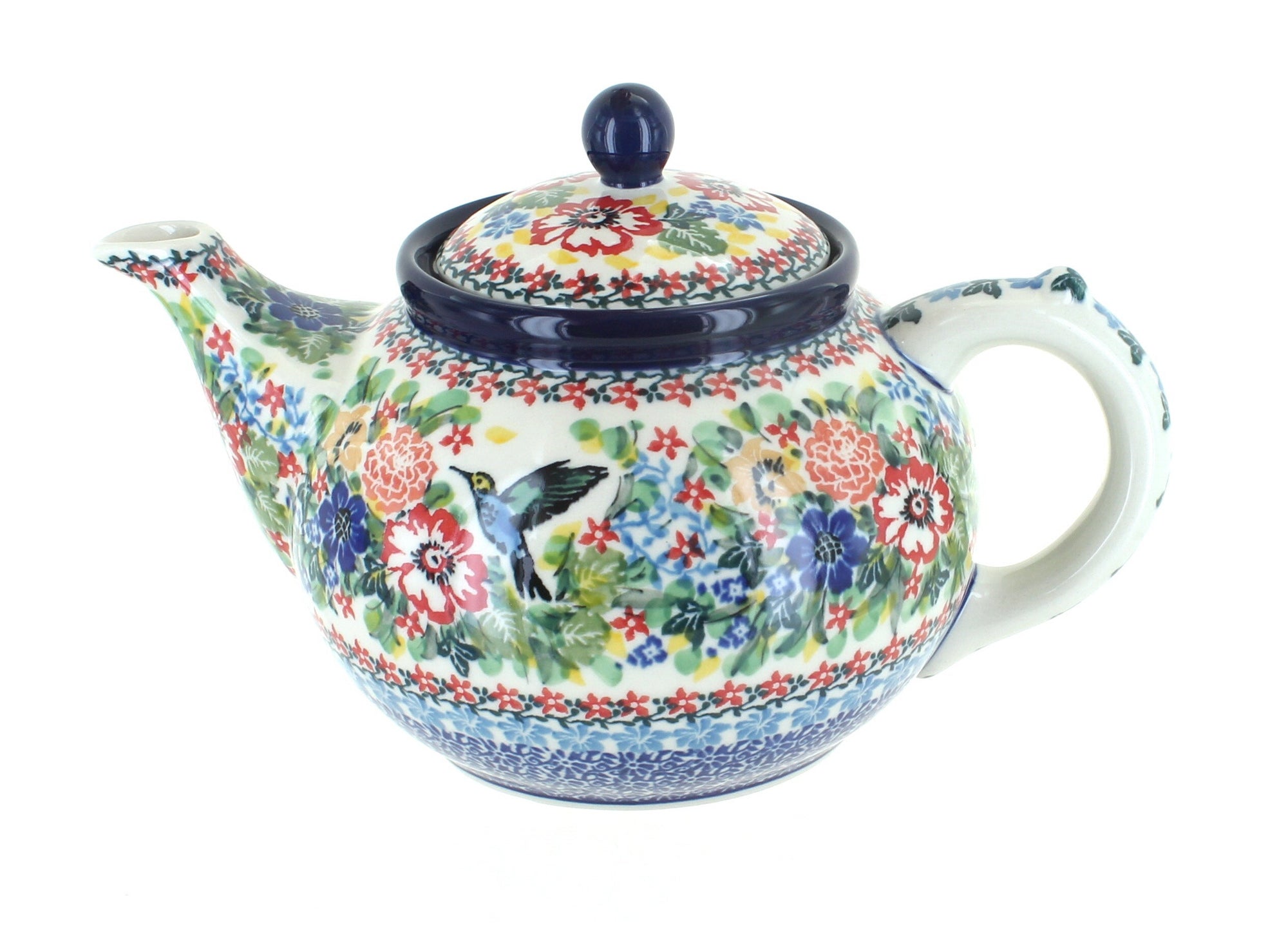 Ceramika Artystyczna Hummingbird Teapot — Polish Pottery