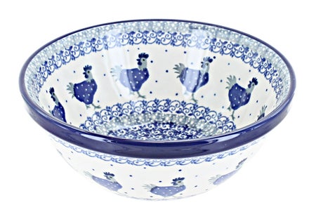 Ceramika Artystyczna Barnyard Rooster Dining Plates & Bowls — Polish Pottery