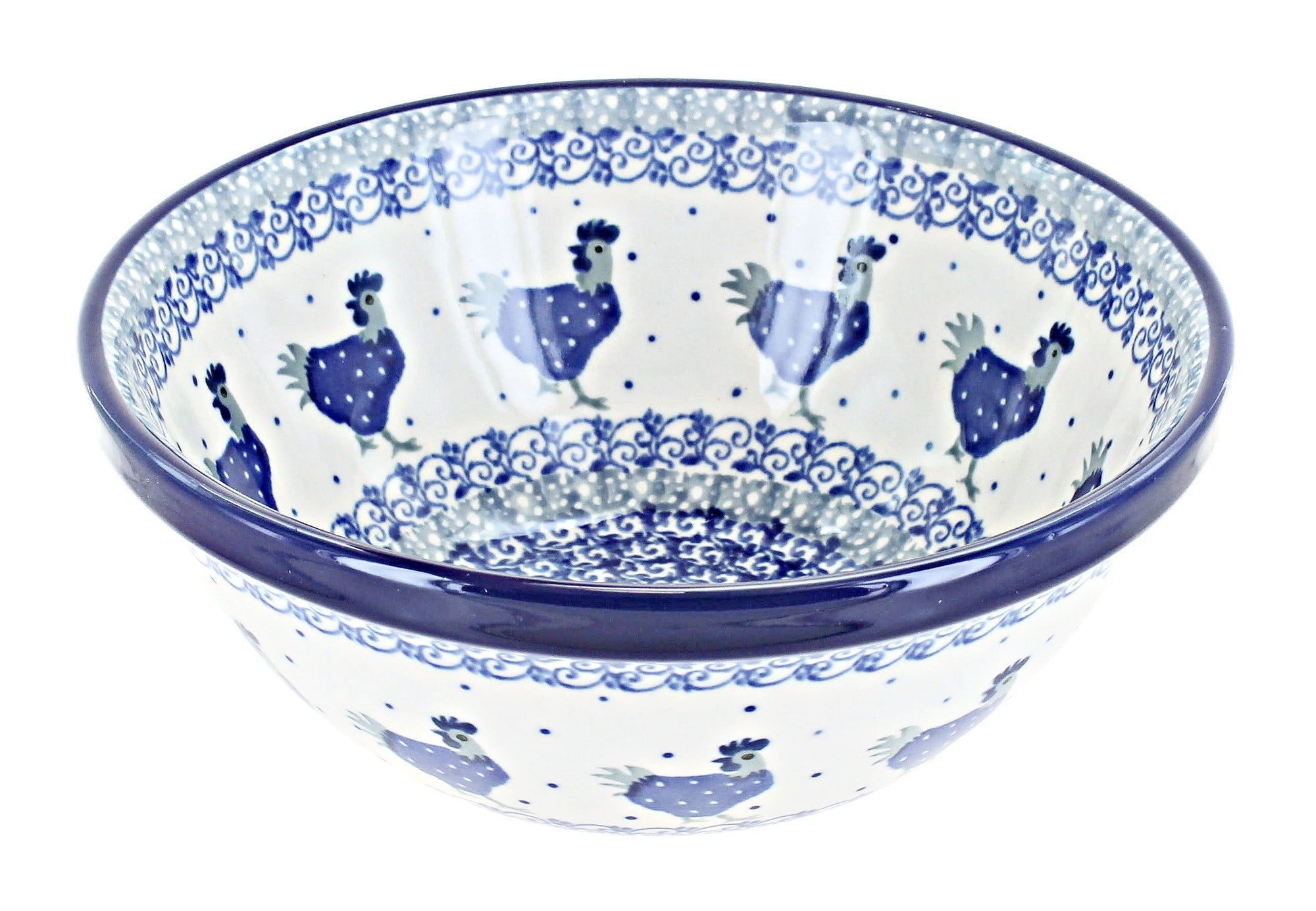 Ceramika Artystyczna Barnyard Rooster Dining Plates & Bowls — Polish Pottery
