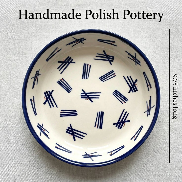 Detail image of Zaklady Zoe Pie Plate — Polish Pottery