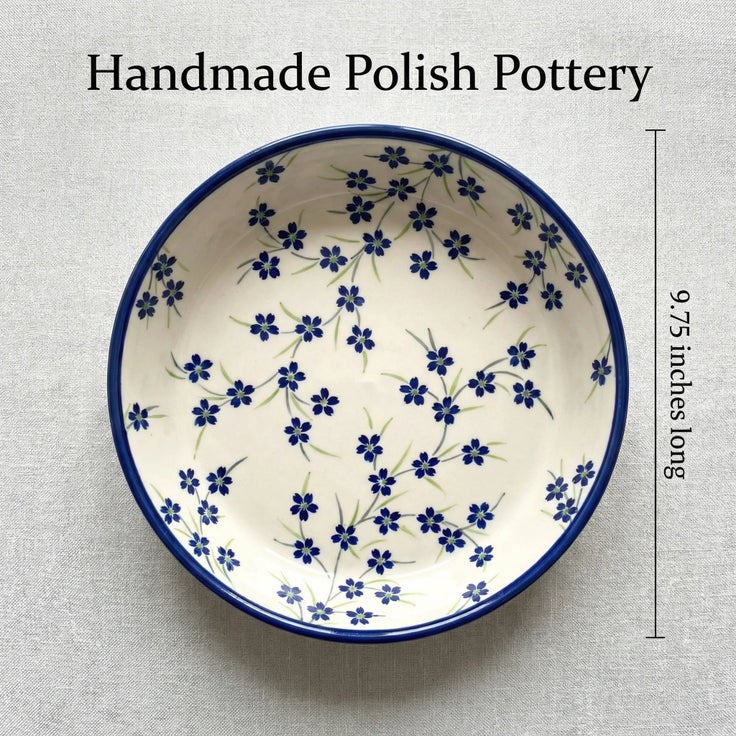 Detail image of Zaklady Willow Pie Plate — Polish Pottery