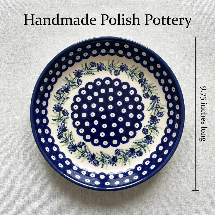 Detail image of Zaklady Sweet Annie Pie Plate — Polish Pottery