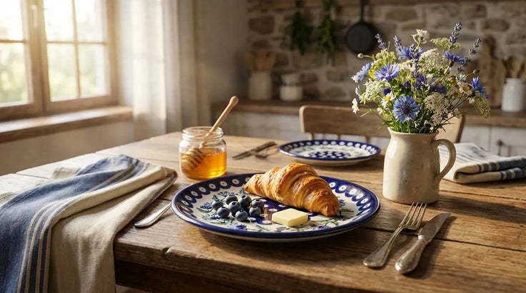 Detail image of Zaklady Sweet Annie Dining Plates & Bowls — Polish Pottery