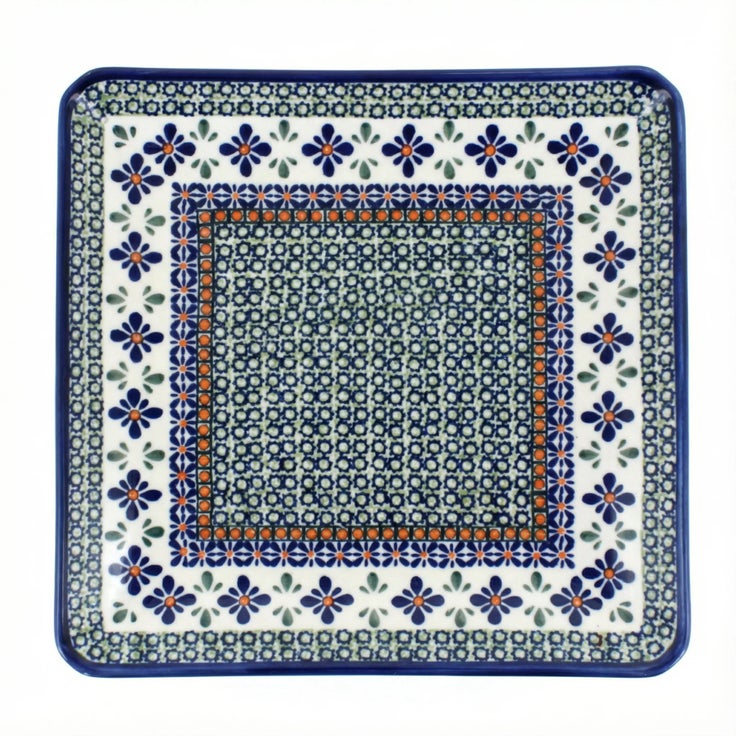 Detail image of Zaklady Mosaic Flower Dining Plates & Bowls — Polish Pottery