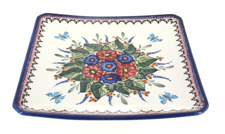 Zaklady Floral Butterfly Dining Plates & Bowls — Polish Pottery