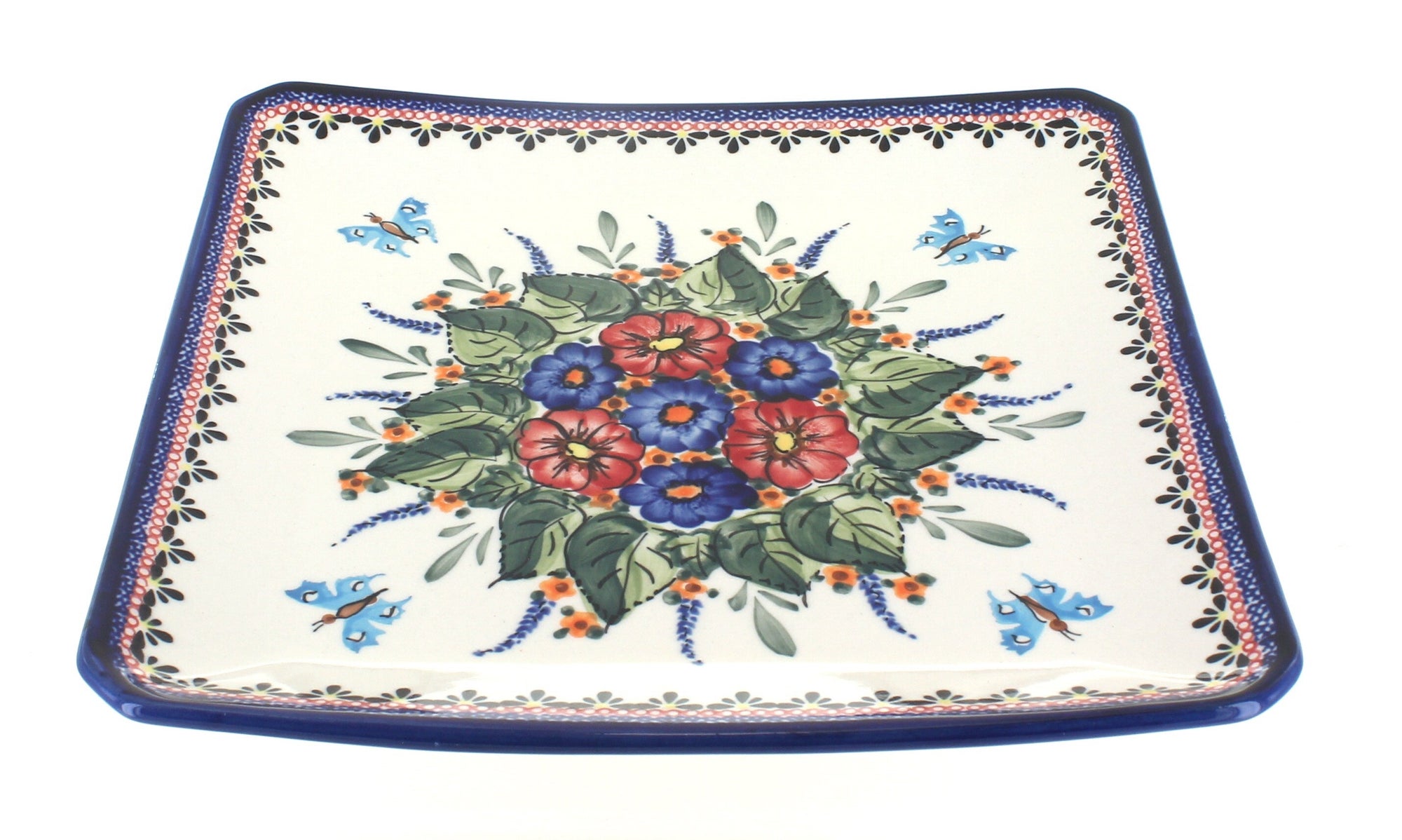 Zaklady Floral Butterfly Dining Plates & Bowls — Polish Pottery