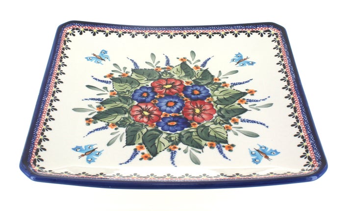 Zaklady Floral Butterfly Dining Plates & Bowls — Polish Pottery
