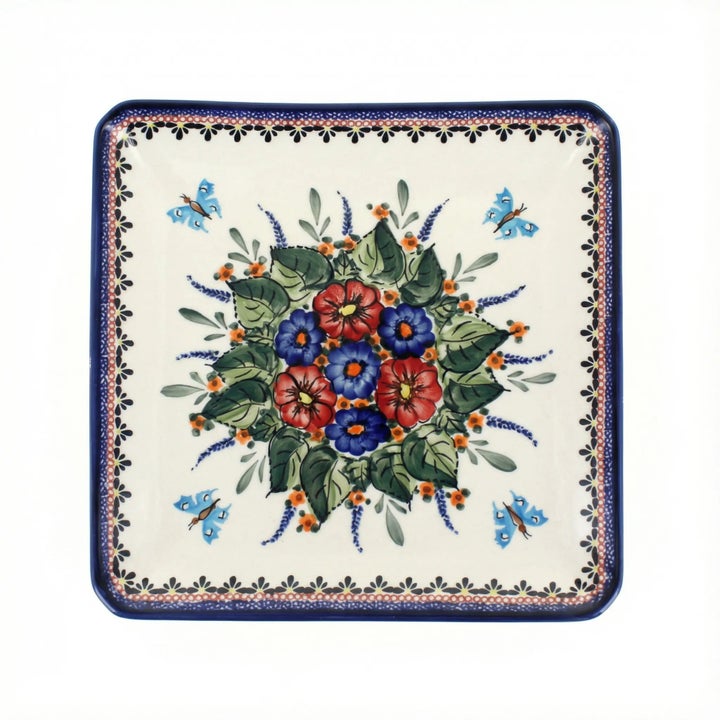 Zaklady Floral Butterfly Dining Plates & Bowls — Polish Pottery