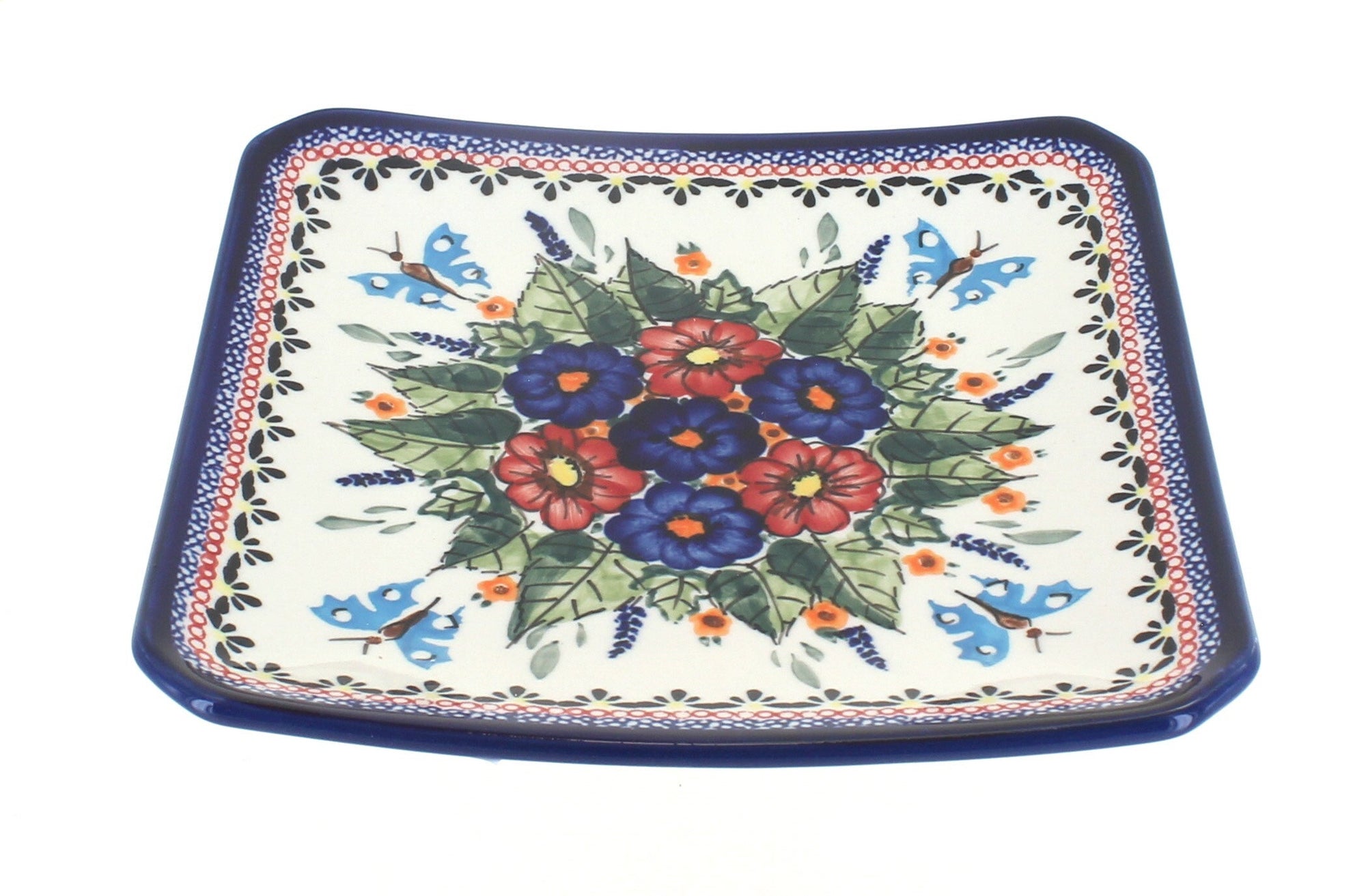 Zaklady Floral Butterfly Dining Plates & Bowls — Polish Pottery