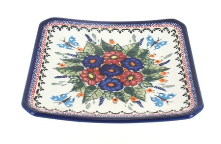 Zaklady Floral Butterfly Dining Plates & Bowls — Polish Pottery