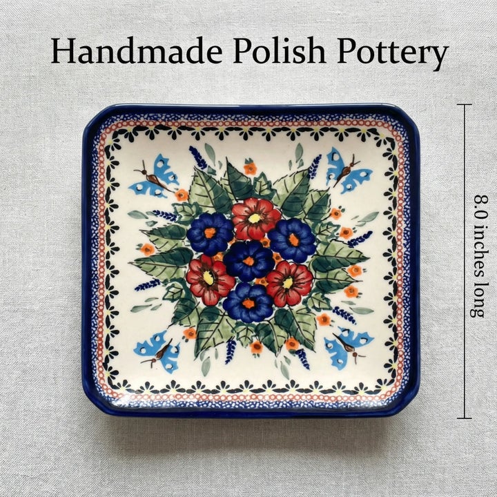 Zaklady Floral Butterfly Dining Plates & Bowls — Polish Pottery