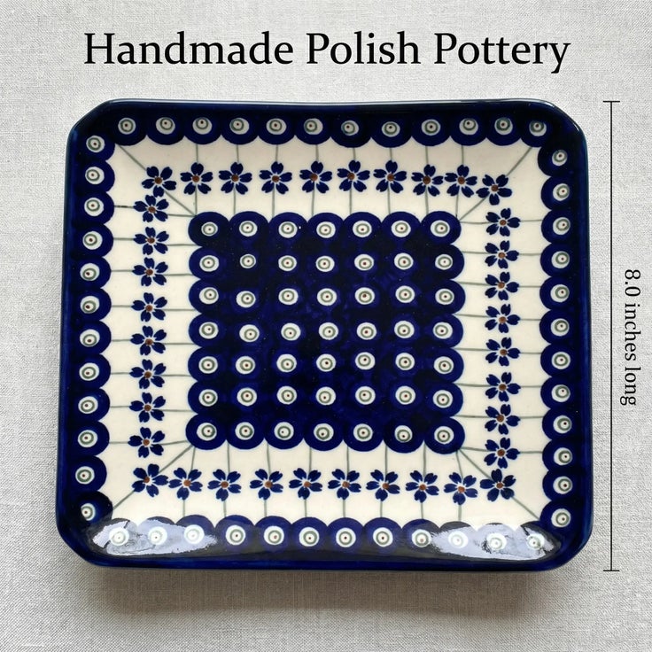 Detail image of Zaklady Flowering Peacock Dining Plates & Bowls — Polish Pottery