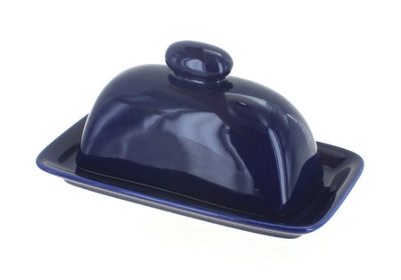 Zaklady Cobalt Butter Dish — Polish Pottery