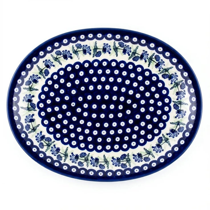 Detail image of Zaklady Sweet Annie Large Serving Piece — Polish Pottery